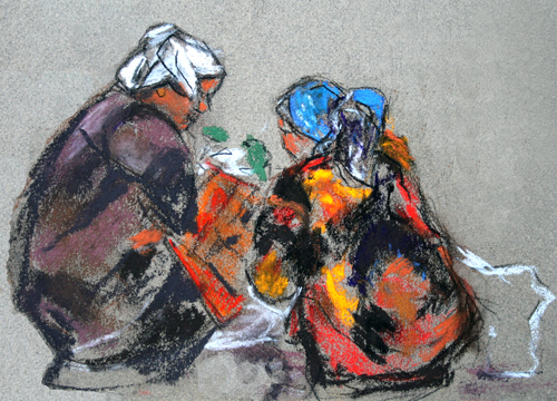 Ouzbekistan Femmes au marché