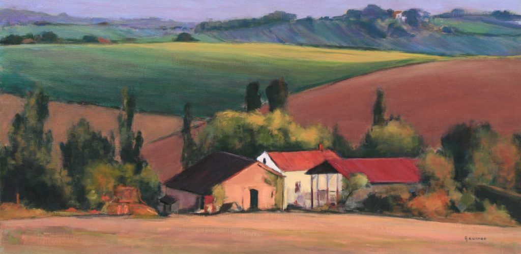 Tarn la ferme au coucher de soleil