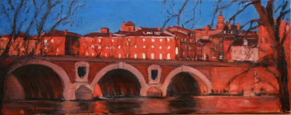 Toulouse Coucher de soleil sur le Pont Neuf